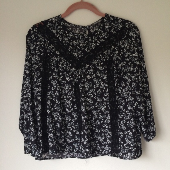 Anthropologie Michael Stars 3/4 sleeves Floral Small NWOT - Picture 2 of 9